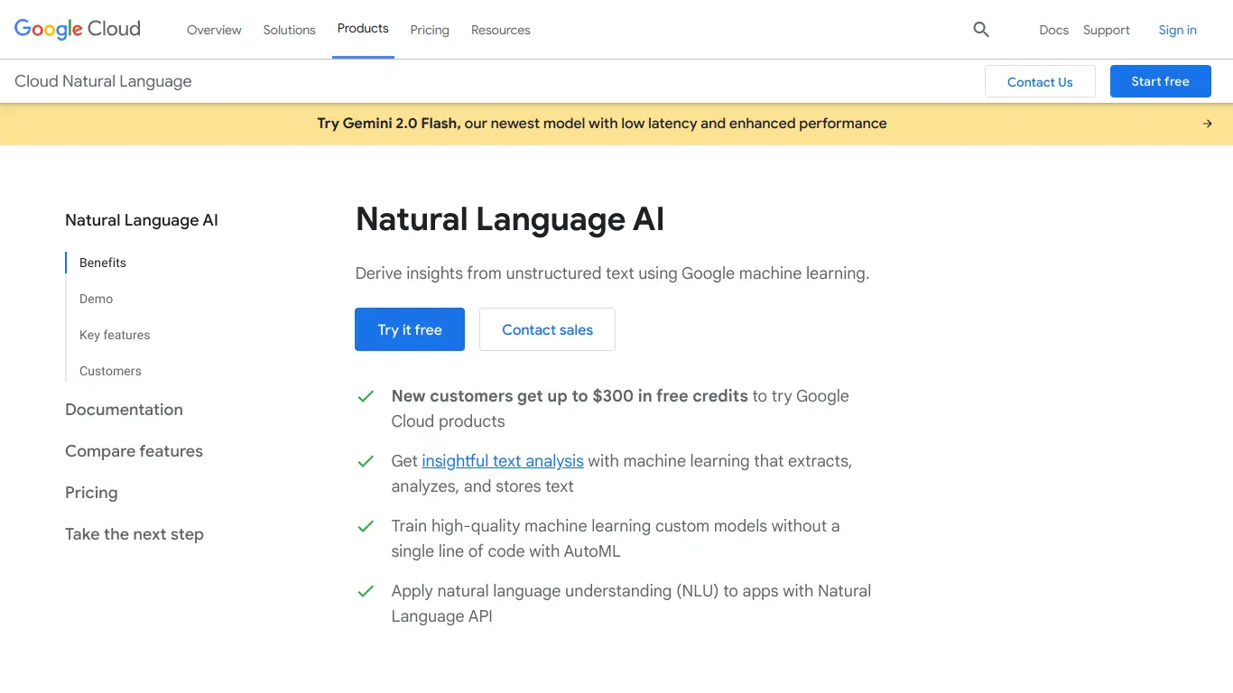 Google Cloud Natural Language API