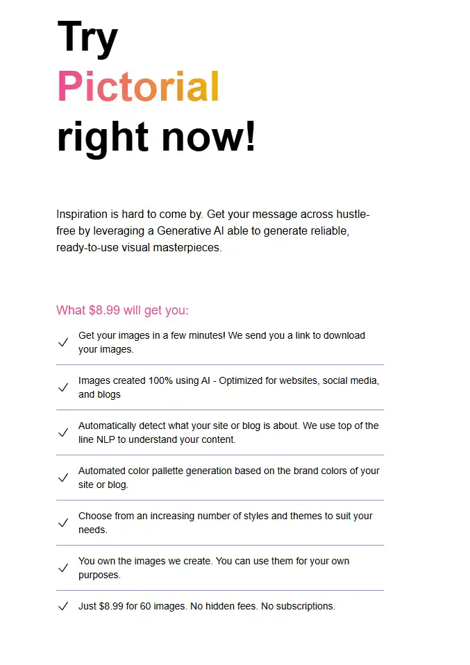 Pictorial Pricing