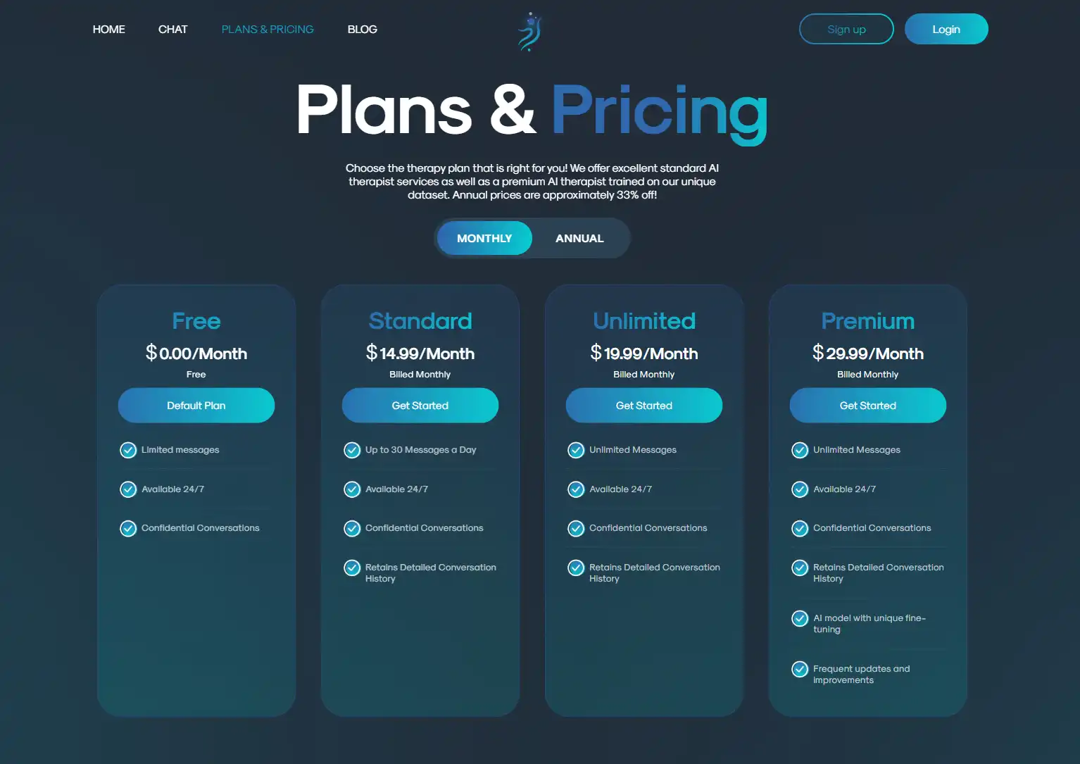 therapywithai pricing