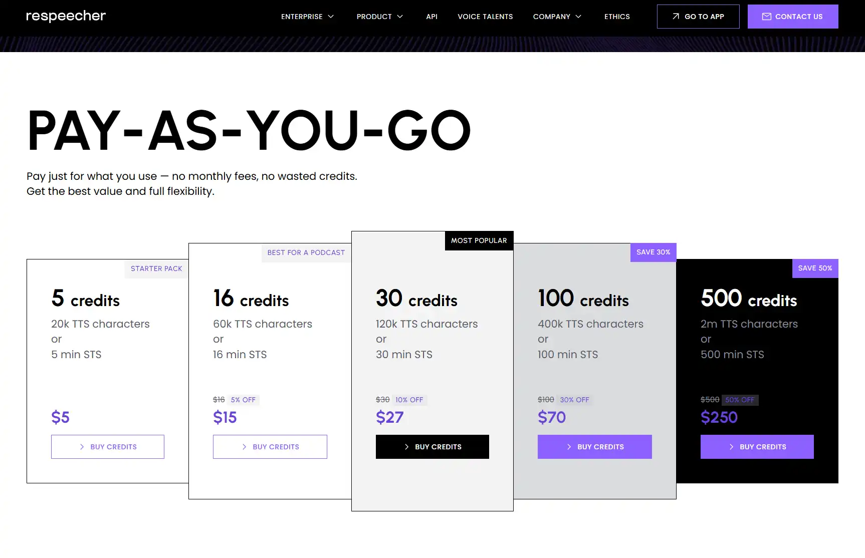 Respeecher Pricing