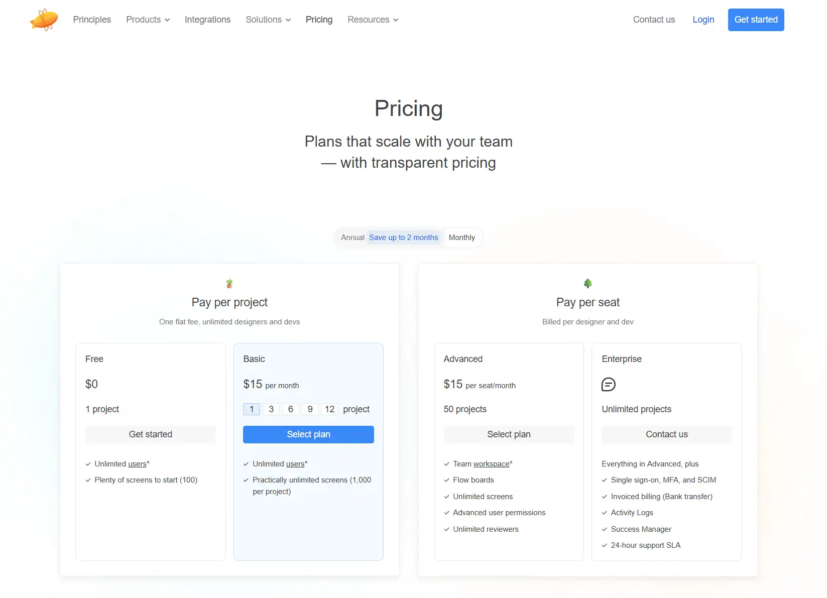 Zeplin Pricing - Monthly